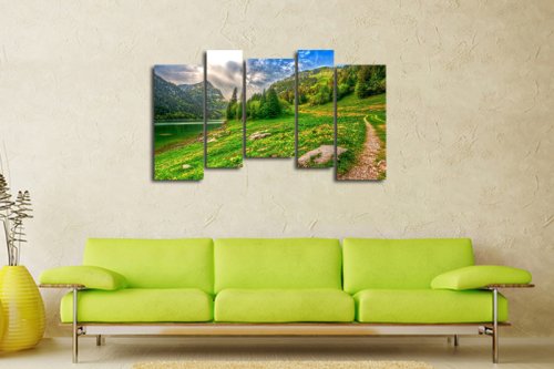 Модульная картина "Яркая зелень" 17508