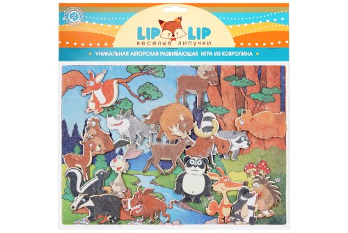 Лесные животные с игровым полем фетр 3654278