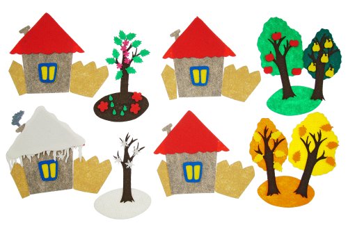 Четыре домика маленькие с игровым полем (52дет) LIP1007