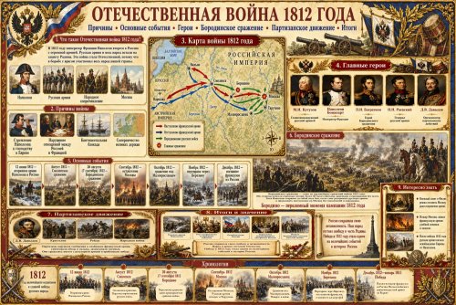 Учебный стенд для школы «Отечественная война 1812 года» НФ12915