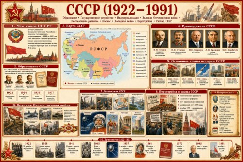 Учебный стенд для школы «СССР 1922–1991 гг»  НФ12922