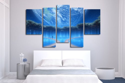 Модульная картина "Планета над Землей" 17155