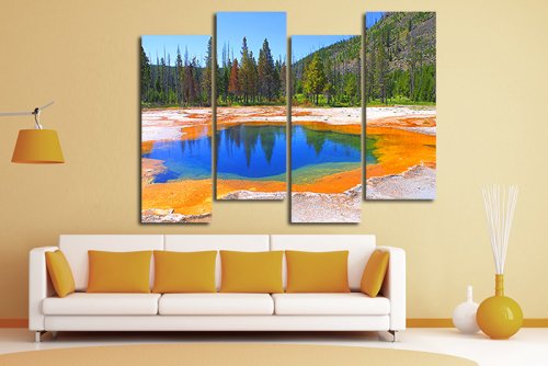 Модульная картина "Оранжевое озеро" 17175