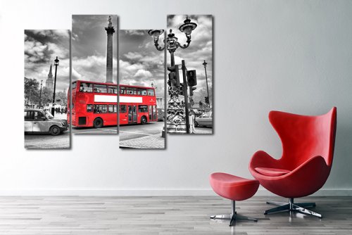 Модульная картина "Двухэтажный автобус" 17219