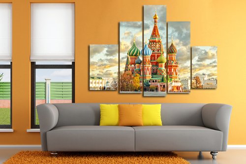 Модульная картина "Храм Василия Блаженного" 17223