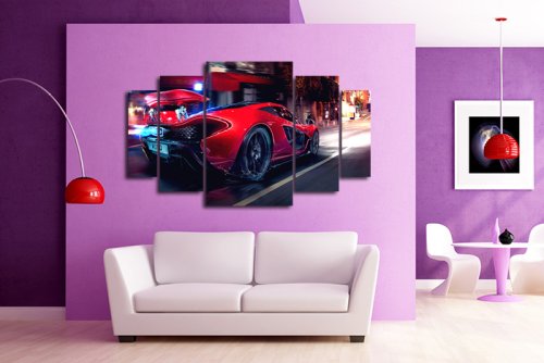 Модульная картина "Красная молния" 17281