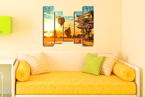 Модульные картины "На воздушном шаре" 17320