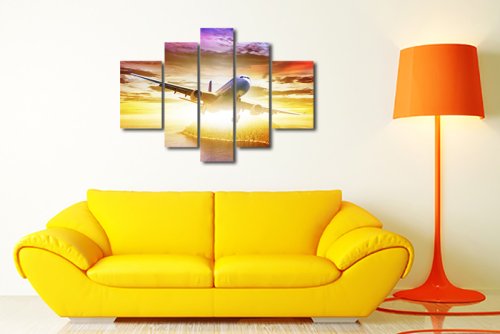 Модульная картина "Летящий на закате" 17339