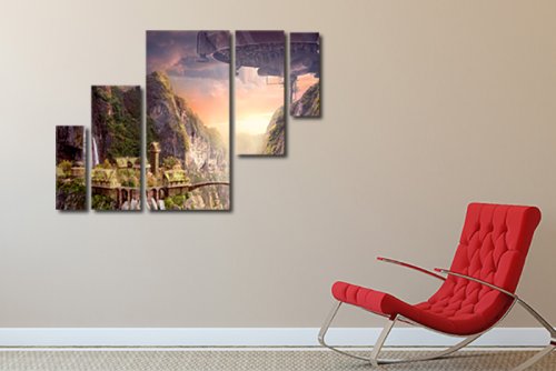 Модульная картина "Волшебный городок" 17344