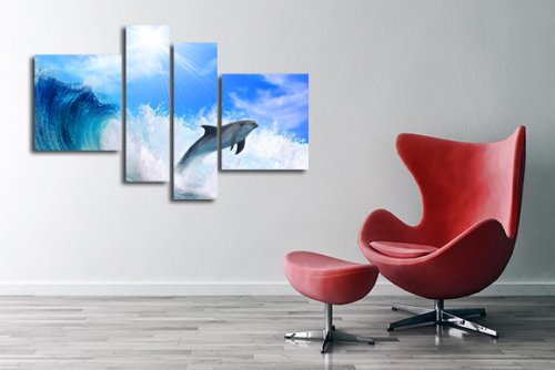 Модульная картина "Игривый дельфин" 17367