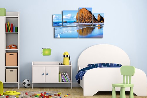 Модульная картина "Скала на пляже" 17402