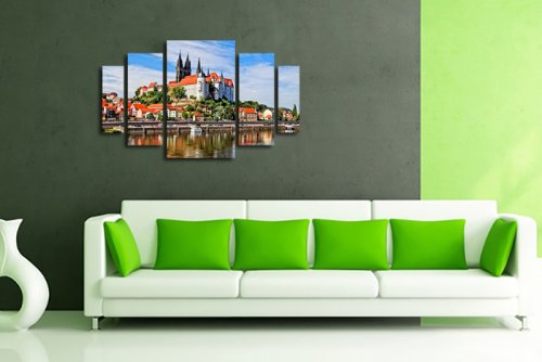 Модульная картина "Город на реке" 17411