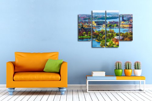 Модульная картина "Город на воде" 17441