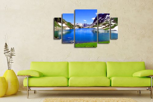 Модульная картина "Весна на горном озере" 17476