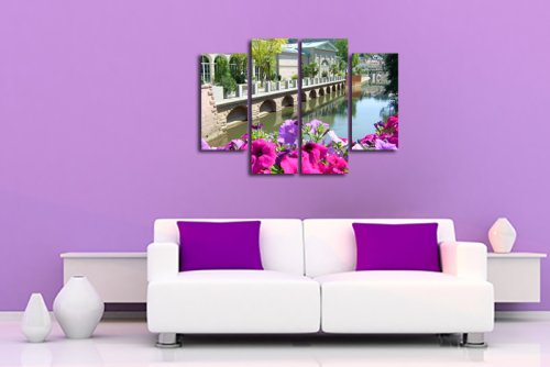 Модульная картина "Цветущая набережная" 17481