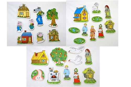 Дидактический набор на липучках "Сказки" 009.09-11