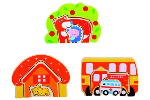 Вкладыши-головоломки 3 шт 30625