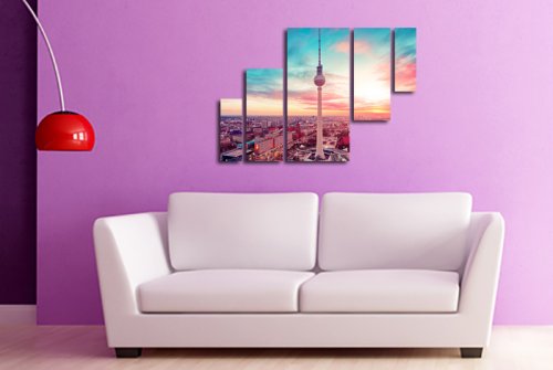 Модульная картина "Город на закате" 17374