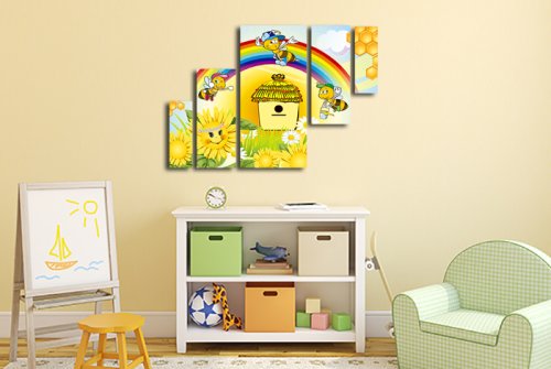 Модульная картина "Веселые пчелки" 17593