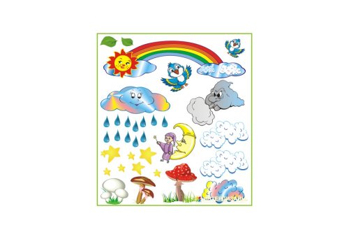 Комплект интерьерных наклеек "Мир природы" 6889