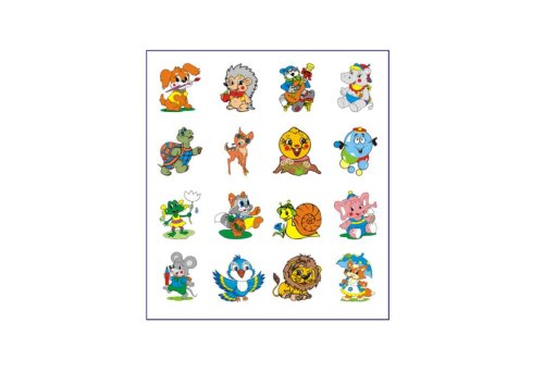 Комплект интерьерных наклеек "Веселые зверюшки" 6888