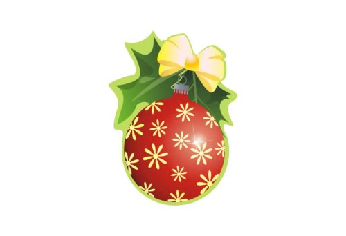 Наклейка "Шар елочный" 8590