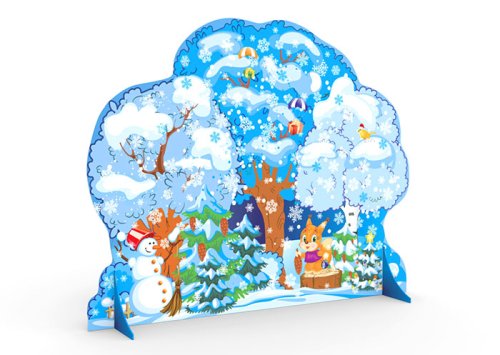 Декорация новогодняя "Зимний лес" 14714К