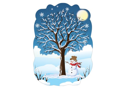 Декорация «Дерево зимой» 3060