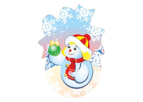 Декорация Снеговик 4745