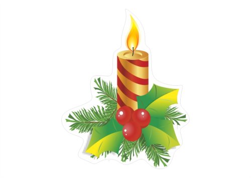 Наклейка "Рождественская свеча" 8588