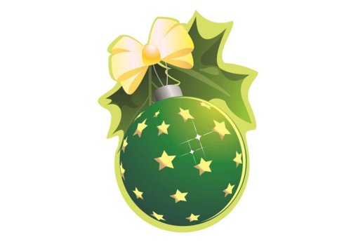 Декоративный элемент "Елочный шар" (зеленый) 3065