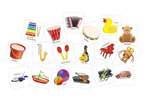 Набор обучающих магнитов "Игрушки/Музыкальные инструменты" 10774