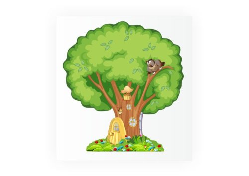 Наклейка для стен "Дерево-дом" 10909