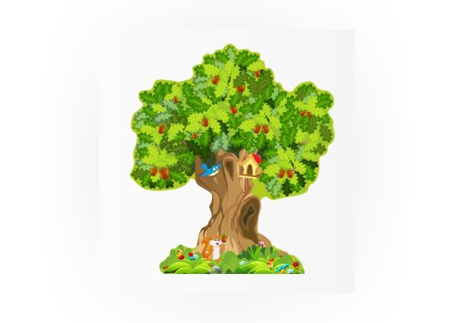 Наклейка для стен "Дерево-дуб" 10908