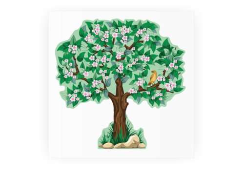 Наклейка для стен "Цветущее дерево" 10911