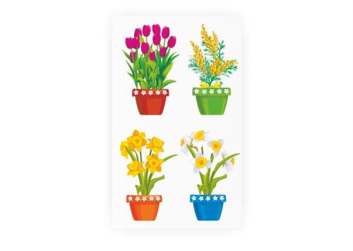 Набор наклеек "Весенние цветы" 10912