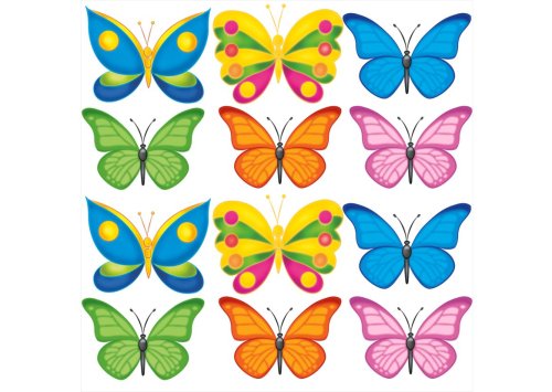 Наклейки декоративные "Комплект бабочек" 11045