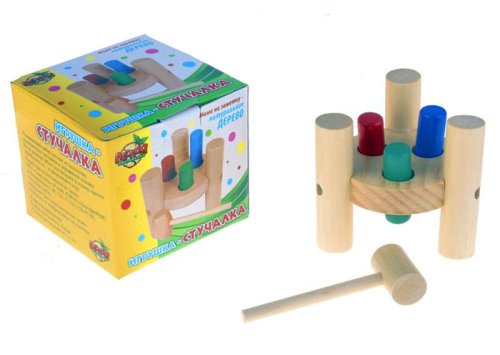 Стучалка на ножках с 3-мя гвоздиками и молоточком ( 2 шт.)  452144