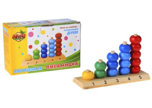 Пирамидка логическая "Учим цифры и цвета" 423283