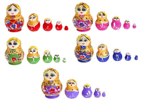 Матрёшка 5 в 1 "Красные маки" 105247