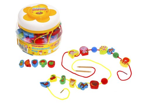 Шнуровка в банке "Изучаем животный мир", 60 элементов 1029607