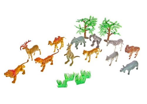 Набор животных "Дикие животные" с аксессуарами, (набор 12 шт) 120559