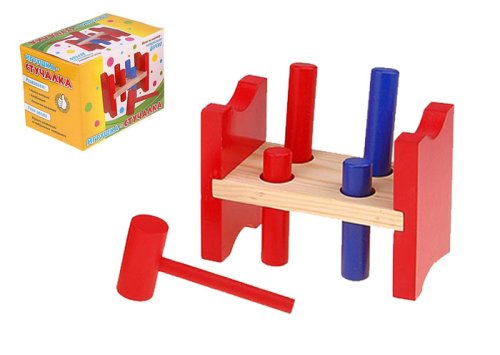 Стучалка малая на ножках с 4-мя гвоздиками и молоточком 442671