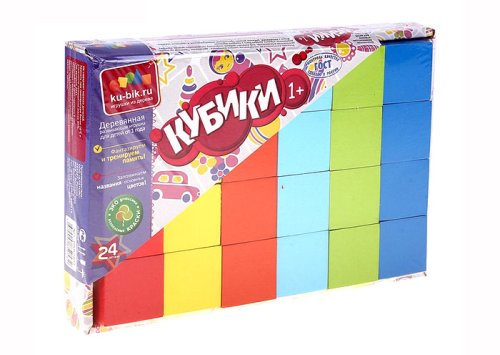 Набор "Кубики" 6 цветов, окрашенный 636551