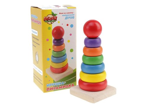 Пирамидка с 6 кольцами на квадратном основании (2 шт.) 292745