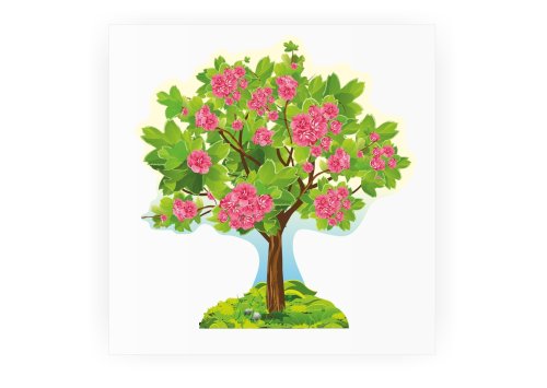 Наклейка для стен "Весеннее дерево" 10910