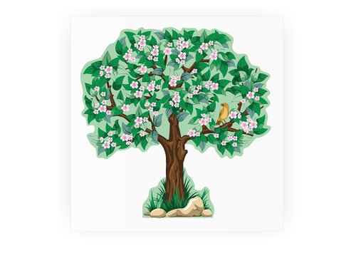 Наклейка для стен "Цветущее дерево" 10911