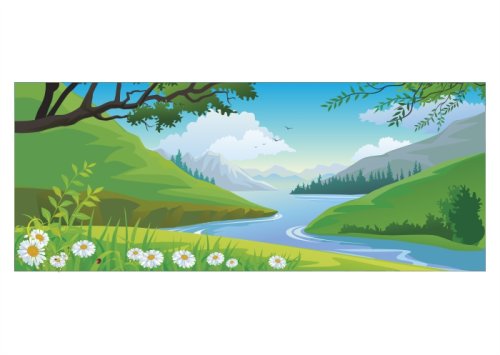 Фон для сцены из ткани "Весна" 15697