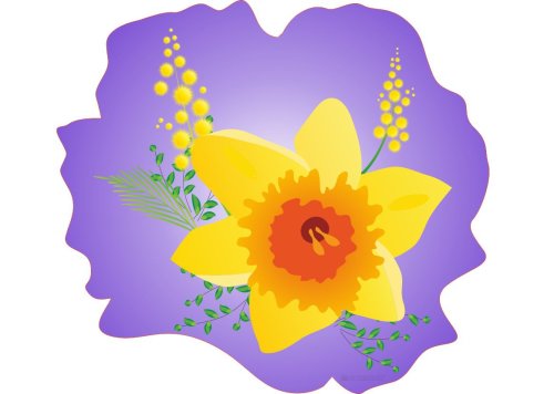 Наклейка интерьерная "Цветок" 10552