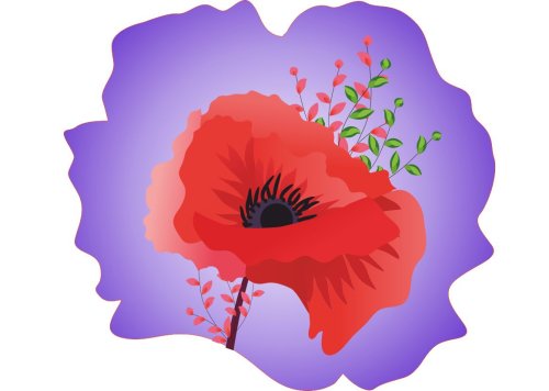 Наклейка интерьерная "Цветок" 10551